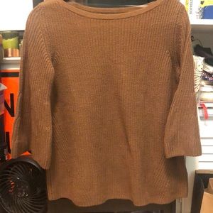 Textured balloon sleeve sweater